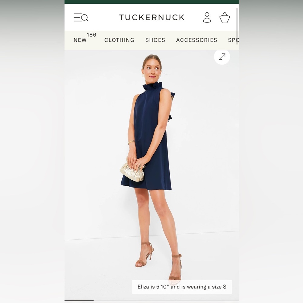 Tuckernuck Navy Blythe Dress Small